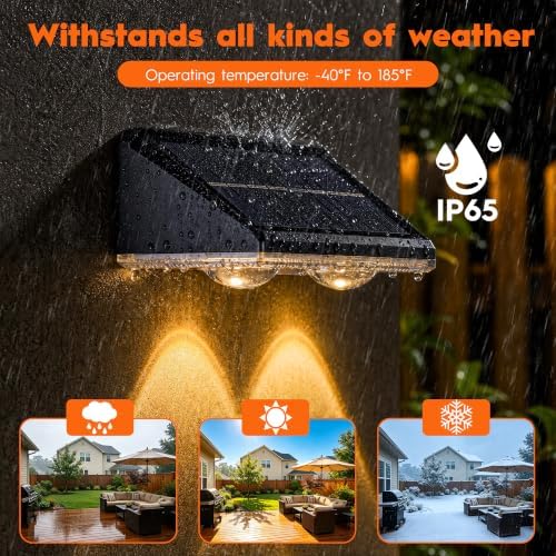 Solar Fence Lights Outdoor, 6 Pack 9-Color LED Lights with Auto-Cycle, 12H - Image 6
