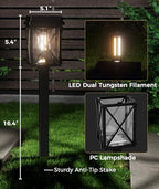 XMCOSY+ Solar Pathway Lights, 8 Pack Bright Solar Walkway Lights Outdoor - Image 4