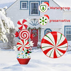 3 Pack Christmas Garden Stakes 32.5in Candy Dessert Metal Holiday Decor - Image 4