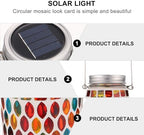 Solar Outdoor Hanging Lamp Ornament Glass Decorative Lantern - Image 6