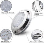 Stainless Steel LED Swimming Pool Light IP68 Waterproof 12V Outdoor RGB Underwater Light Pond LED Piscina Luz Submersible Lamps (Color : Blue Light, Size : 54W D300xH70mm) - Image 3