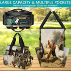 Farmhouse Garden Tool Bag Organizer Heavy Duty Chicken Gardening Tote Bag with 10 Pockets for Women Men Gardening Gifts - Image 4