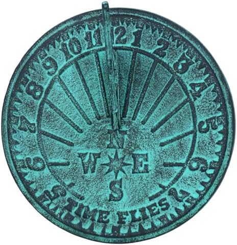 AB Tools Cast Iron Sundial Antique Sun Dial Decorative Garden Ornament Yard Compass - Image 7