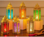 VELA LANTERNS 6pk Gold Moroccan Decor Candle Lantern, Decorative Candle Holder Lamp for Ramadan, Indoor Home Decor, Patio, Weddings, Table or Hanging, Assorted Colors, Medium - Image 3