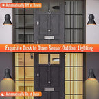 2 Pack Dusk to Dawn Outdoor Wall Sconces,Exterior Farmhouse Barn Light - Image 2