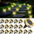 SenLuKit 18 Pack Outdoor Solar Ground Lights with 4 Side Light（Warm White） by SenLuKit