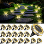 SenLuKit 18 Pack Outdoor Solar Ground Lights with 4 Side Light（Warm White） by SenLuKit
