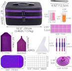 LEIYULY 180 Slots Storage Container for Diamond Art Kits with Diamond Art pens Tools and Portable Bead Storage Boxes - Image 2