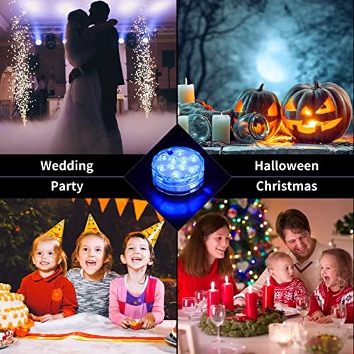 Hortsun 48 Pack Submersible LED Lights with Remote Waterproof Pool Underwater LED Light Battery Operated Bathtub 16 Color Changing Lamp for Tub Pool Pond Vase Aquarium Decoration - Image 5