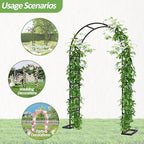 Arch Trellis for Climbing Plants Outdoor,Wedding Arch with Base 94.5"H*55"W - Image 5