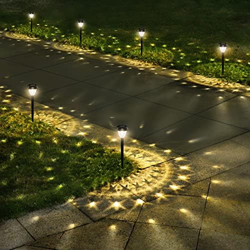 URAGO Super Bright Solar Lights Outdoor Waterproof-10 Pack, Dusk to Dawn Up to 12 Hrs Solar Powered Outdoor Pathway Garden Lights Auto On/Off, LED Landscape Lighting Decorative for Walkway Patio Yard by URAGO