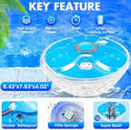 Upgraded Pool Fountain with Remote,2026 Floating Pool Fountain with Lights,Above Ground Pool Water Fountains Pump with Anchor,Swimming Pool Fountains for Inground Pool-1PC (Orange) - Image 6