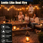 Kaliqo Solar Flame Lights Outdoor, Dancing Flame Lights, Waterproof Solar Charging Hanging Lantern, USB & Solar Powered Waterproof Garden Torch for Yard Patio, Garden Path, Camping Decor - Image 5
