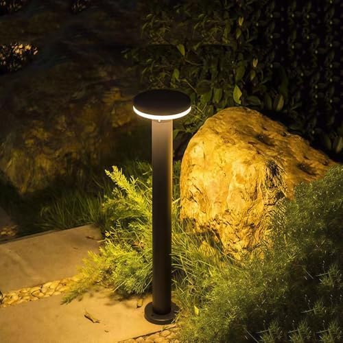 Outdoor Pathway Lights, 11.8“-31.5" 3000K LED Bollard Lights Outdoor, IP54 Waterproof Path Lamp, Modern Commercial Landscape Lighting for Driveway Walkway Sidewalk Garden Lawn by SDUYTDG