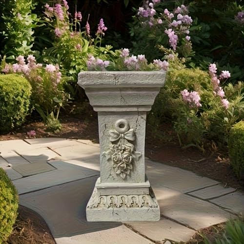 11.8" Roman Column Pedestal, Resin Greek Style Display Stand - Image 5