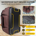 19-Inch Tool Bags For Men Heavy Duty, 29 Pockets Large Tool Organizer Bag with Hard Plastic Bottom & Waterproof Oxford, Electrician Tool Bag for HVAC Mechanic Contractor Construction Work - Image 5