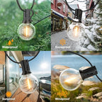 GPATIO Outdoor String Lights, 50FT G40 Bulbs Shatterproof Patio Lights, Waterproof Dimmable Hanging Outdoor Lights, Connectable LED Outside Lights for Backyard Yard Gazebo Porch Party - Image 2