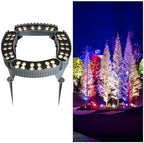 Outdoor Ring Tree Light - Tree Hugging Lights, 24V Colored LED IP65 Waterproof LED Uplighting or Downlight Lamp, Expandable Interlocking for Trees/Roman Columns(Red,72W(24v)) by Unknown