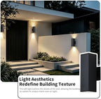 Modern Outdoor Wall Light Fixtures, 6 Pack Wall Light Fixtures with Up and Down 7W LED Bulbs, Wall Sconce for Porch, Garage, Garden - Image 4