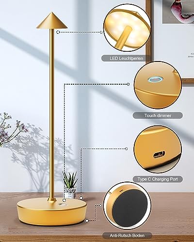 Cordless Table Lamp Rechargeable 6000mAh Battery Outdoor LED Light - Image 6