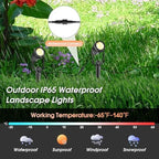 Low Voltage Landscape Lights 6 Pack, 69ft Cable Spotlight Outdoor with 12V Transformer, IP65 Waterproof Plug in Spot Lights 2700K Warm White for Yard, Plant, Lawn, Tree, Flags, Garden - Image 2
