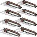 rosykite LED Retaining Wall Lights 8-Pack, 7 Inch 5W Hardscape Paver Lights, 5CCT 2200K-5000K, 270° Rotatable Low Voltage 12-24V Outdoor Step Lights, ETL Listed Landscape Lights for Deck Stairs Patio by RosykiteBuyNow