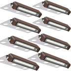 rosykite LED Retaining Wall Lights 8-Pack, 7 Inch 5W Hardscape Paver Lights, 5CCT 2200K-5000K, 270° Rotatable Low Voltage 12-24V Outdoor Step Lights, ETL Listed Landscape Lights for Deck Stairs Patio by RosykiteBuyNow