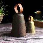 Cast Iron Shaking Bell for Picnic Table/Coffee Shop, Handcrafted Hanging Door Bells with Hanging Ring, Bell Diameter 10.5cm - Image 7