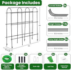 OTOSUNNY 72"x72" Garden Arch Trellis for Climbing Plants, Black - Image 2
