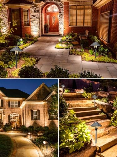 ZUCKEO LED Landscape Lighting Low Voltage Pathway Lights 12V 24V Landscape Light Kit, Outdoor Aluminum Landscape Spotlights Path Lights Waterproof for Garden Yard House Decoration(12Pack) - Image 6