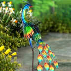Vibrant Metal Peacock Statue - Outdoor Garden Decor, Sculpture & Yard Art - Durable, Weather-Resistant, Christmas Idea for Backyard, Lawn, Patio - Image 2