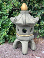 OLOMA Japanese pagoda statue Large pagoda figurine Japanese stone lantern Buddhist pagoda temple Chinese decoration Outdoor sculpture zen garden Furniture for home decor Large japanese pagoda decor - Image 2