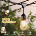 Svater 144 FT Outdoor String Lights 2W LED Outside Edison Waterproof ETL - Image 2