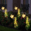 Fabbay 4 Pcs Solar Watering Can with Lights Outdoor Waterproof Solar Lights with Hook Retro Decorative Hanging Metal Yard Decor for Garden Table Lawn Patio Pathway Porch Walkway by Fabbay