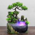 Water Fountains Indoor Tabletop Fountains Indoor Relaxation Desktop Fountain Waterfall, Desktop Fountain with LED Lights & Atomizer, Waterfall Fountain Tabletop Decor Desktop Fountains by Unknown