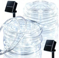 Solar Rope Lights Outdoor Waterproof 2 Pack, 66ft 200 LED White String Lights with 8 Modes, Flexible Clear Tube Fairy Lights Auto On/Off for Garden Patio Fence by Rirool