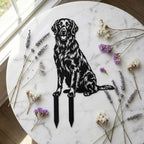 Dog Metal Garden Stake - Weatherproof Dog Silhouette Yard Art, Decorative Outdoor Sign for Lawn & Patio, Heartfelt Gift for Flat Coated Retriever Lovers(Jump,14") - Image 4