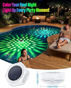 BUCASA Solar Floating Pool Lights with Remote, IP68 Waterproof, 4 Pack - Image 2