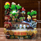 Waterfall Table Fountain Resin Rockery Fountains Flowing Alpine Flowing Water Ornaments Decorative Lucky Table Water Fountain - Image 2