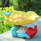 MUMTOP Bird Baths for Outdoor, Resin Garden Gnome Birdbath Bowl Yard Decor by MUMTOP
