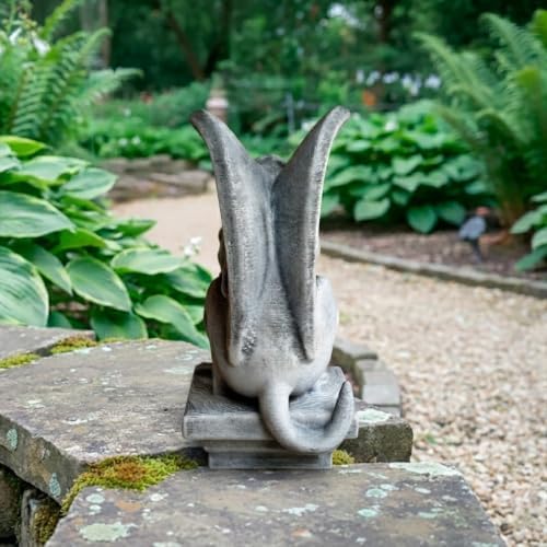 OLOMA Gothic Gargoyle Concrete Garden Statue Fantasy Outdoor Decor Handmade Dragon Sculpture Cement Mystical Creature Accent Art Patio Yard Lawn Porch Entryway Decor Mystery Lover Gift - Image 5