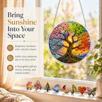 Acrylic Jigsaw Puzzle Suncatcher - 7/8/9 in Sun Catcher Puzzle Garden Decoration, DIY Sun Catcher Kit Home Decor for Window Garden Hanging, Gift for Women, Mom, Friends (Tree of Life, 9 in) - Image 2