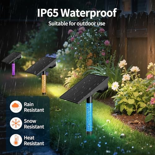 intelamp Solar Spot Lights Outdoor Waterproof 4000mAh Garden Lights Remote - Image 5