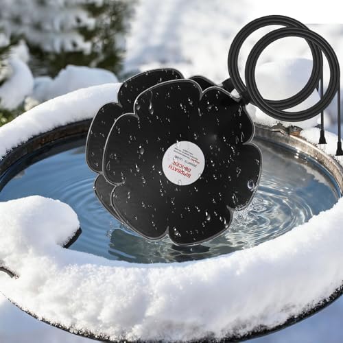 Tujoe 2 Pack 250W Bird Bath Heater De-icer, Thermostatically Controlled Birdbath Water Heater with 6.6 ft Cord, Outdoor Winter Heaters for Bird Bath, Chicken Waterer, Pond by Tujoe