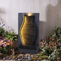 28H Modern Indoor/Outdoor Water Fountain with Soothing LED Light by Bumilgar