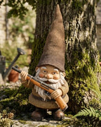 Elenon Garden Gnome Outdoor Statue, 10.6'' High Funny Dwarf with Gun Figurine Decor, Resin Sculpture for Patio Yard Lawn Porch Decoration Ornaments Gift by ELENONSTATUE