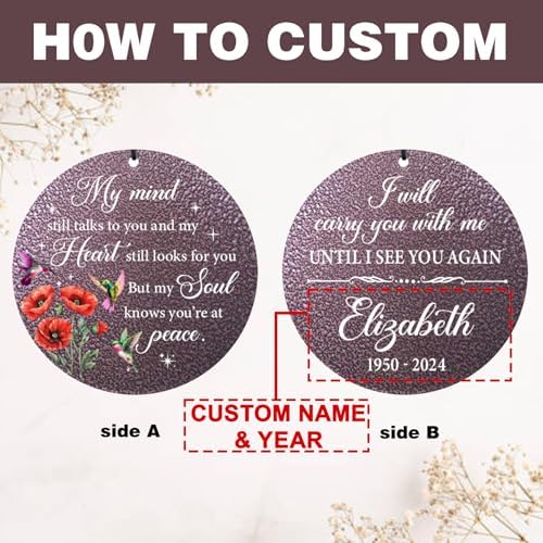 ASTARIN Personalized Memorial Wind Chime for Loss of Loved One 30/36/45 inch, Sympathy Deep Tone Wind Chimes for Mom Dad/Mother Father, Remembrance Gifts for Grief Condolence Funeral - Image 6
