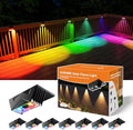 RGB L-Shape Solar Fence Lights, Outdoor Waterproof, 8-Pack by GVSHINE