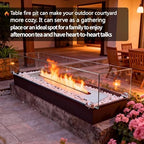 34.5 Inch Drop-in Table Top Fire Pit- A Portable Stainless Stel Fire Pit for Outdoor Use, Easy to Move and Does Not Require Connection to Pipes - Image 5