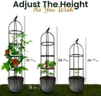 Idzo Plastic Obelisk Trellis for Climbing Plants Outdoor 5.8 Feet Tall, 70in Garden Trellis for Garden Outdoor Potted Plant Support, 1pc, Obelisk Trellises _ Plastic Coated - Image 6